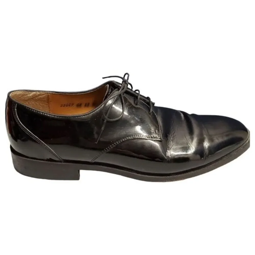 Stacy Adams Dress Shoes Men Size 11 Black Patent Leather Comfort Lace Up 2361743